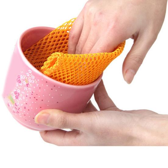 2 Stück Scheuerschwämme, Mesh-Design, reichhaltiges Schäumen, innovatives Geschirrspülnetz, Haushaltsbedarf