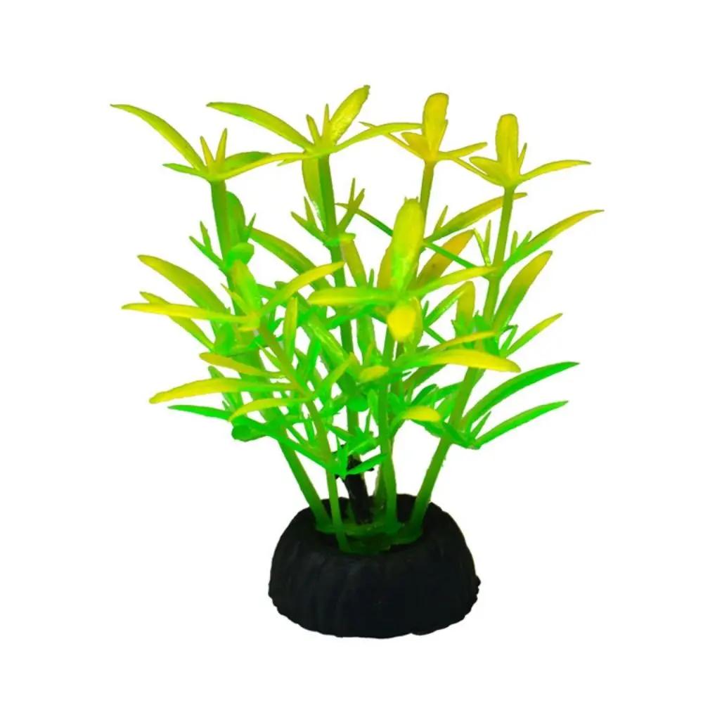 Artificial Aquarium Decorative Pvc Aquatic Plants Simulation Water Weeds Ornament Fish Tank Grass Flower Decoration Accessories