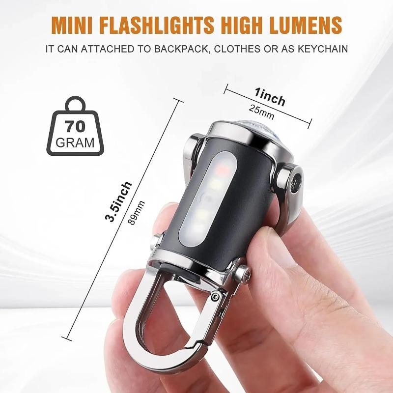 Leistungsstarke COB LED Taschenlampe Schlüsselanhänger USB Wiederaufladbar Hängend Tragbare Taschenlampe Wasserdicht Schlüsselanhänger Camping Wandern Taschenlampe