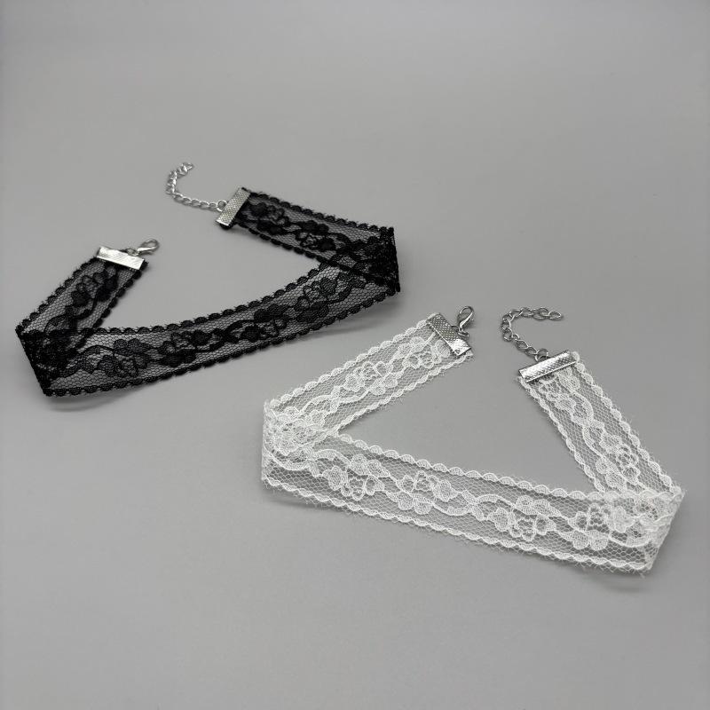 New Black Sexy Lace Flower Necklace For Women Harajuku Gothic Short Choker Collar Necklace Party Female Neck Accessories