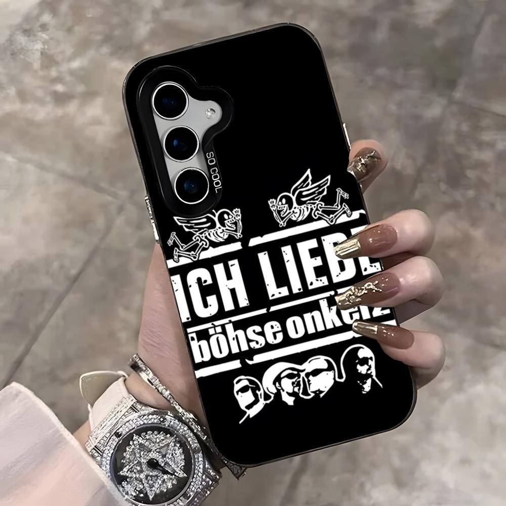 

B-Bohse O-Onkelz Band Phone Case For Samsung S25 Ultra S23 S22 S21 S20 Ultra Plus S24 Fe A54 A55 Color Silver Cover Samsung S20 Ultra