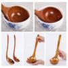 Natural Wood Soup  Spoon Soup Ladle Long Handle For Soup Coffee Salad Desserts Snacks