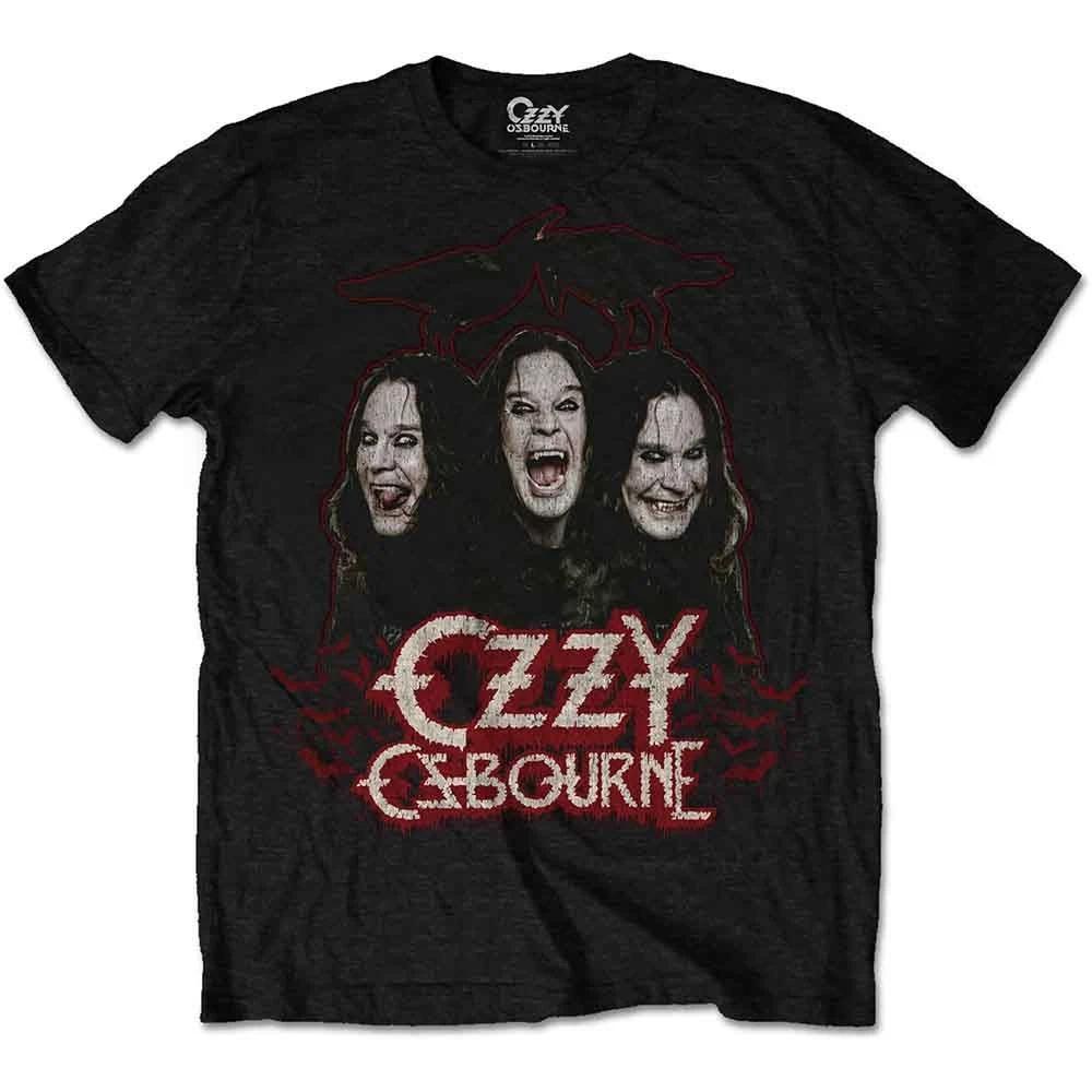 Ozzy Osbourne Crows & Bars T-Shirt Black New S