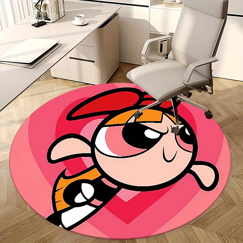 Powerpuff Girls,Blossom Chair mat Round Rug Office carpet,Non slip, Suitable for Living Rooms, Bedrooms Decor1205057a