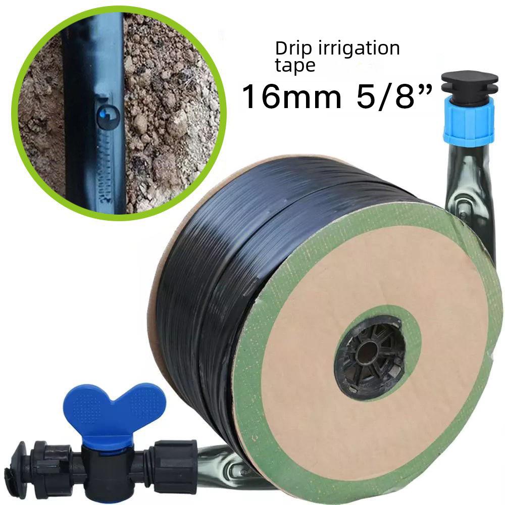 16mm Drip Irrigation Tape with Emitters for Garden & Greenhouse