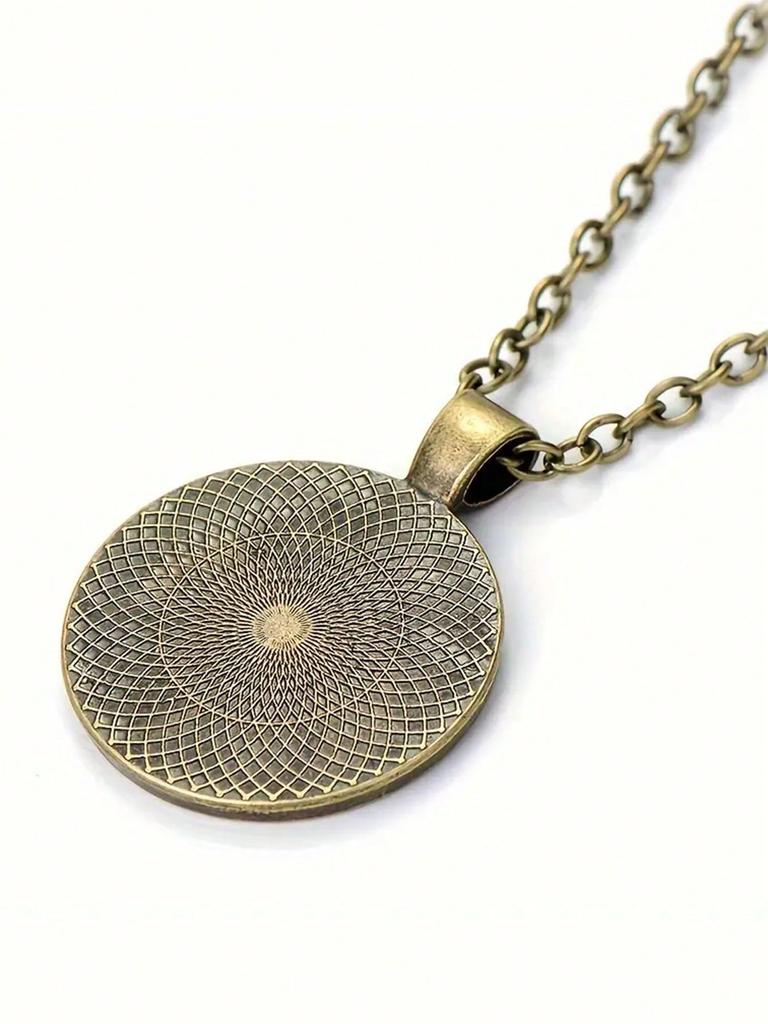 A Vintage Angel Fairy Glass Pendant Necklace - Elegant Fantasy Themed Jewelry for Everyday Wear