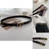Stylish Womens Genuine Leather Vintage Versatile Double Layer Cowhide Black Belt