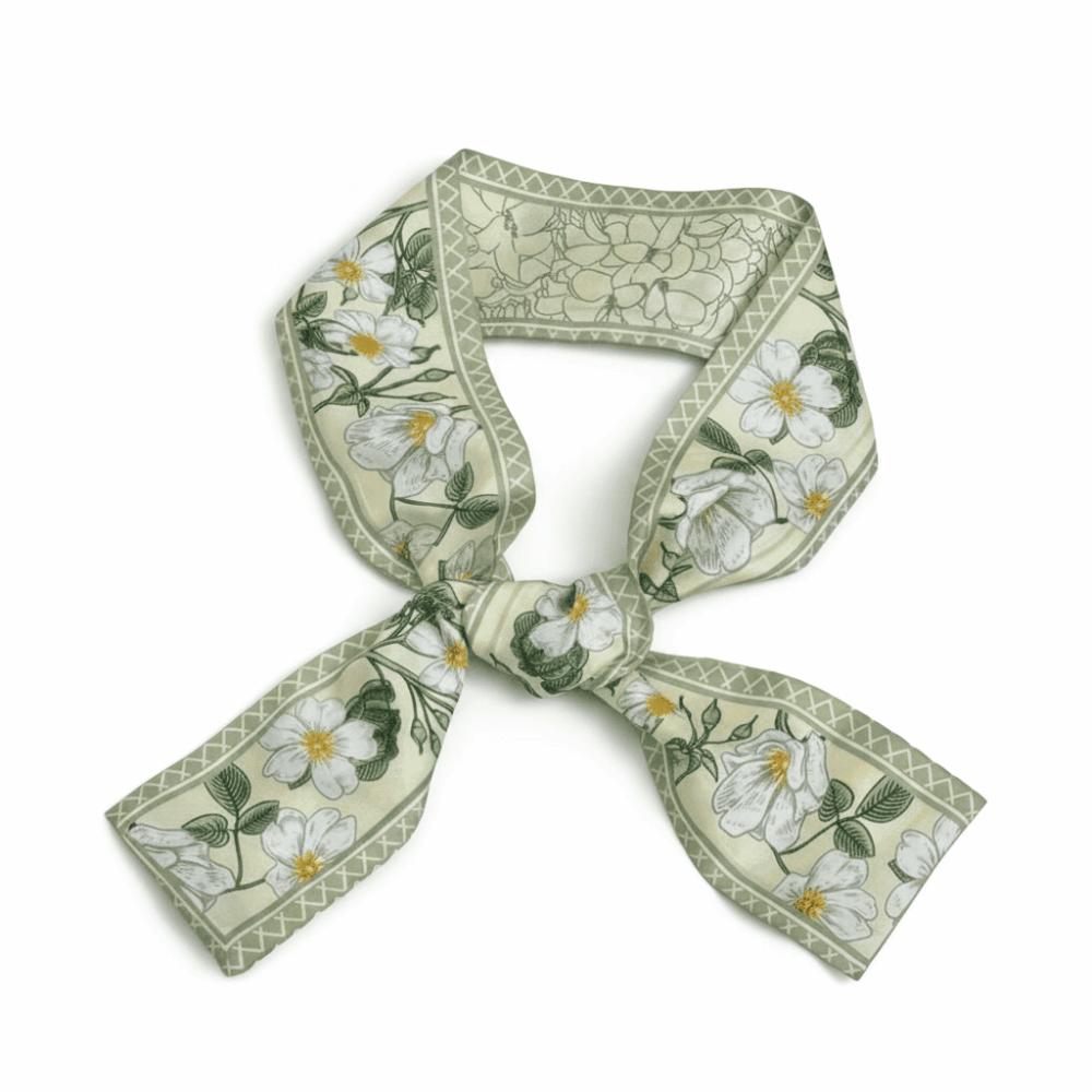 Elegant Silk Scarf Retro Narrow Scarf Versatile Skinny Scarf  for Women