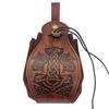 PU Leather Dice Bag Dice Rolling Tray Vintage Waist Bag Coin Purse for RPG-Dice DND-Dice Bag Drawstring Slingshots Pouch
