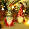 Glowing Faceless Santa Knit Doll Christmas Display Prop