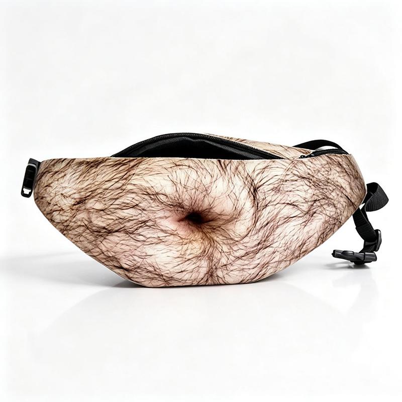 Creative Fake Belly Waist Bag Beer Belly Fanny Pack Funny Gag Gift Party Festival Cosplay Costume Outdoor Sports Waist Bag