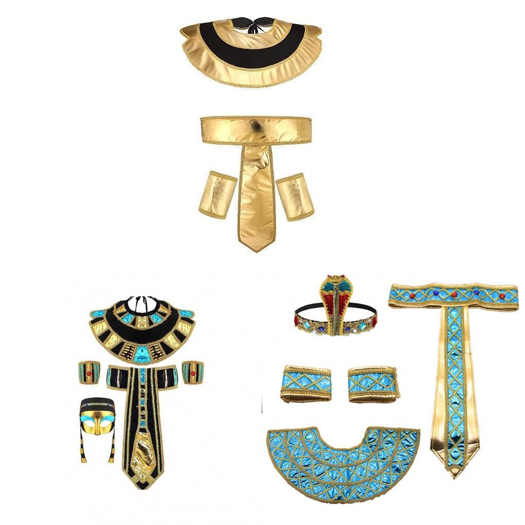Ägyptisches Königinnen Kostüm Set Mit Handgefertigten Polyester Accessoires Für Halloween Cosplay Erwachsene