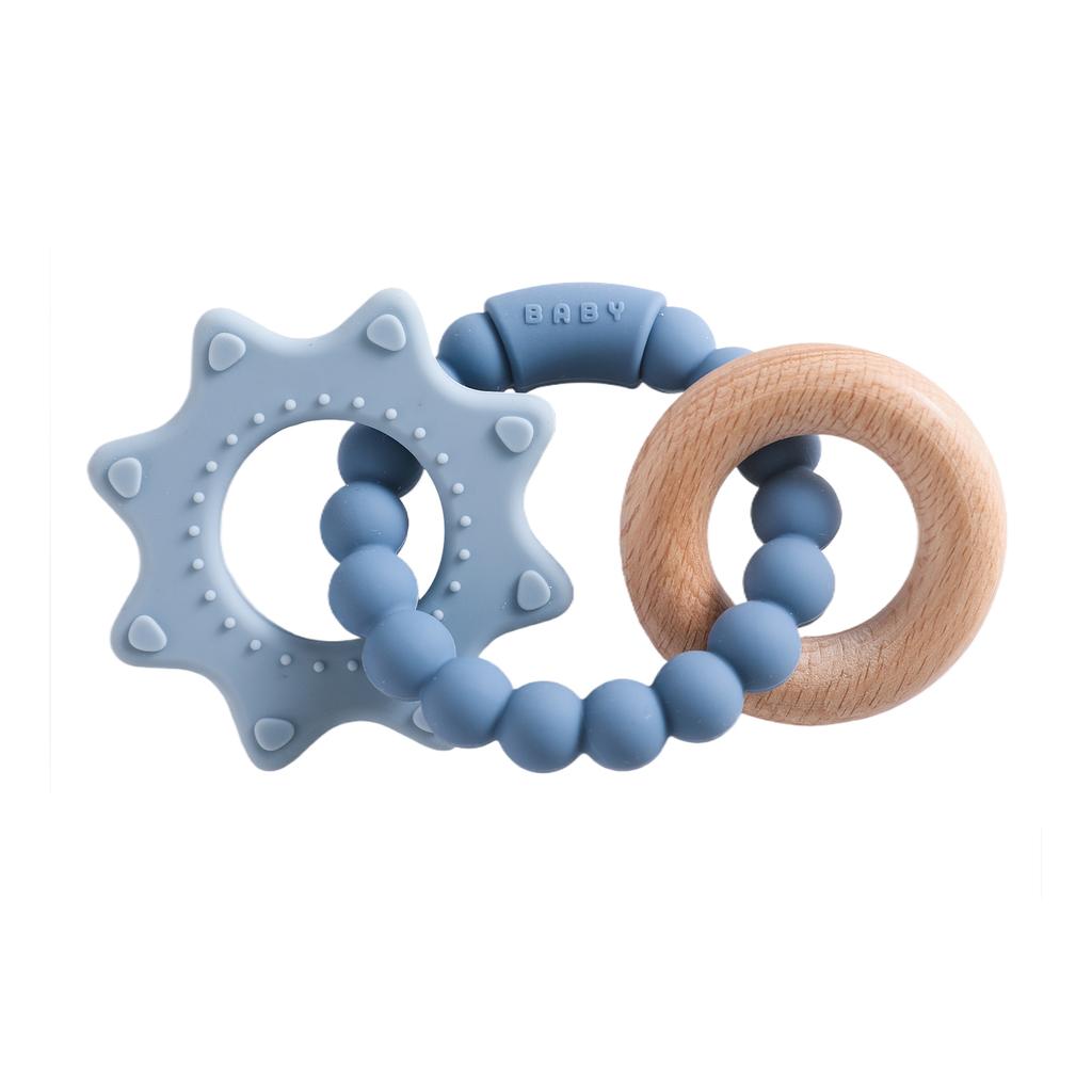 1Pc Silicone Teetherfood Grade Baby 0-12 Toystoddlersteething Ring Sensory Toyssilicone Planet Teether Bracelet Accessories