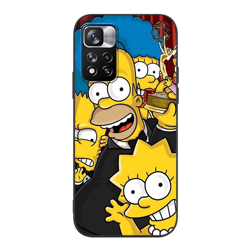 The Simpson Cute Case for Xiaomi Redmi Note 10 8 8T 9 10S 11S 11 7 12 12S 11E 13 Pro Plus Soft TPU Black Phone Cover