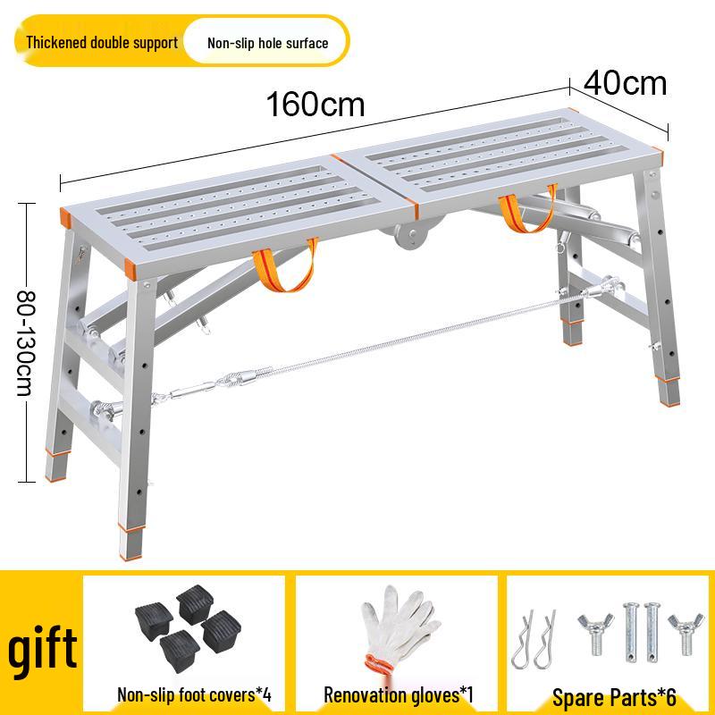 Heavy-Duty Folding Horse Stool with Thickened Step Ladder for Decoration and Construction Tasks