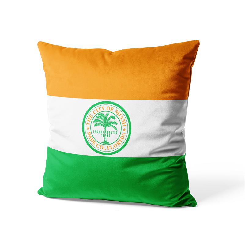 Aertemisi 18'' X 18'' Miami Florida Square Throw Pillow Cushion Covers Cases Pillowcases For Sofa 45Cm X 45Cm