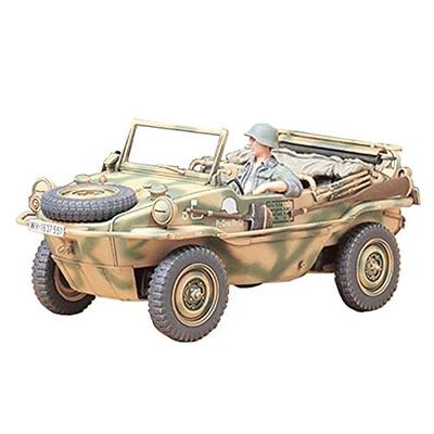 Tamiya 1/35 Military Miniature Series No. 224 German Army Pkw.K2s Schwimmwagen Type 166 Plastic Model Kit 35224