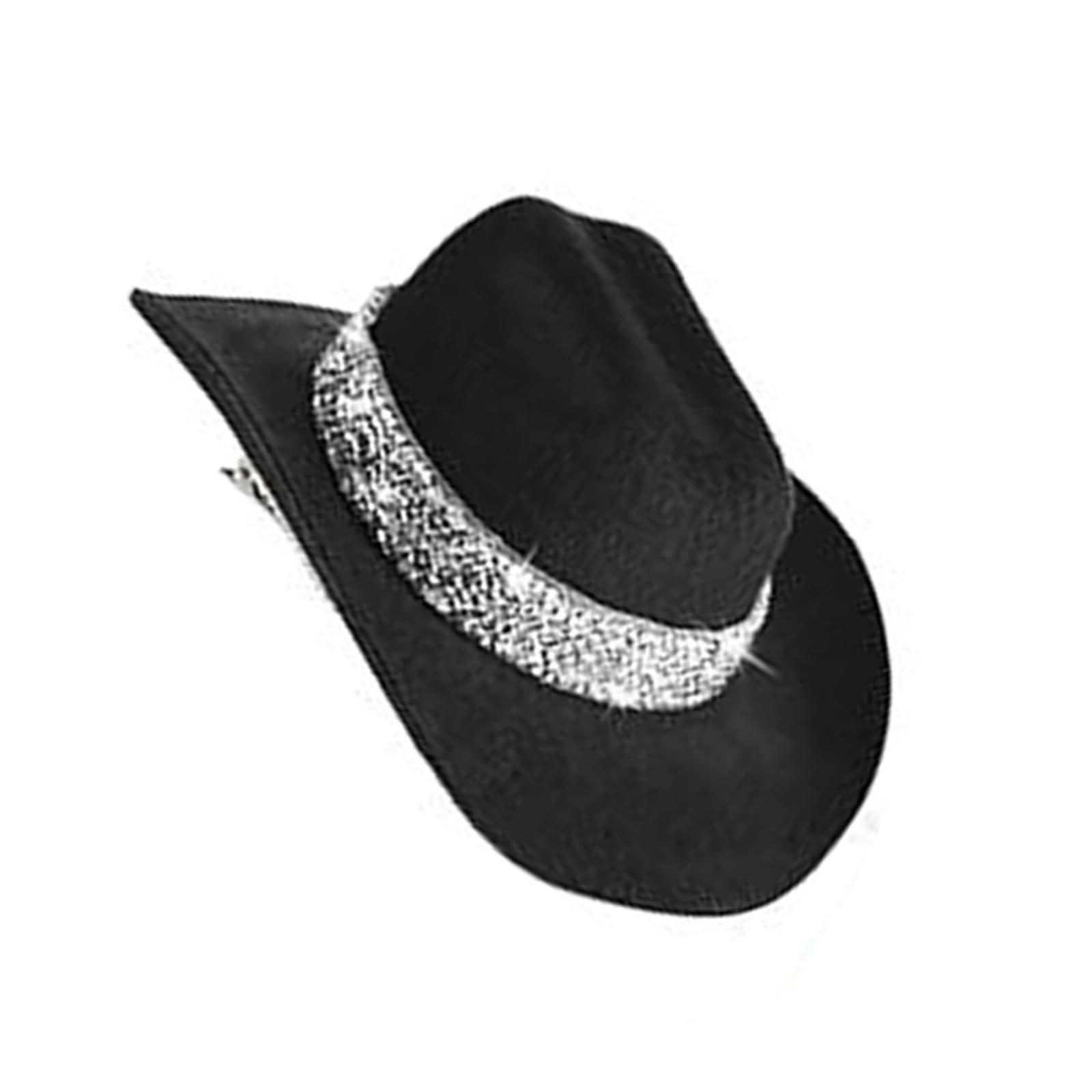 

Shimmering Miniature Hat Set For Headgear Costumes Western Headgear Cowgirl Accessories Hair Styling