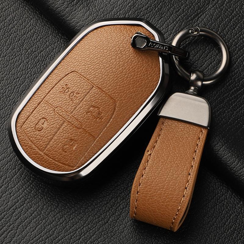 Custodia Cover Guscio Portachiavi Auto in Metallo e Pelle Fob Per Maserati Ghibli Levante Grancabrio Quattroporte Gt Granturism
