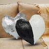 Pillowcase Ultra Soft Heat Transfer Printing Home Decoration Double Color DIY Sequins Love Heart Shape Pillow Cushion Cover for Sofa