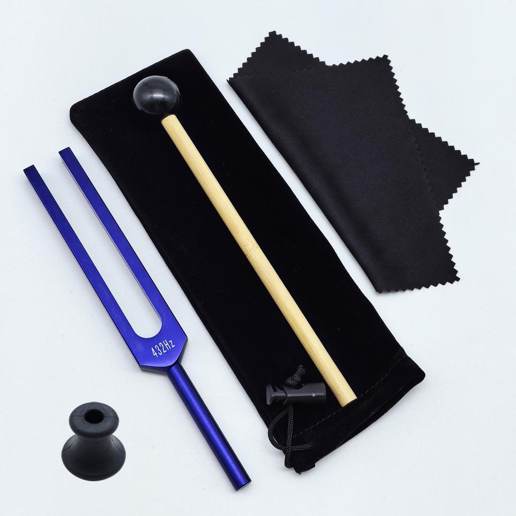 Gold 432HZ Aluminum Alloy Colored Tuning Fork with Triangle Shape.