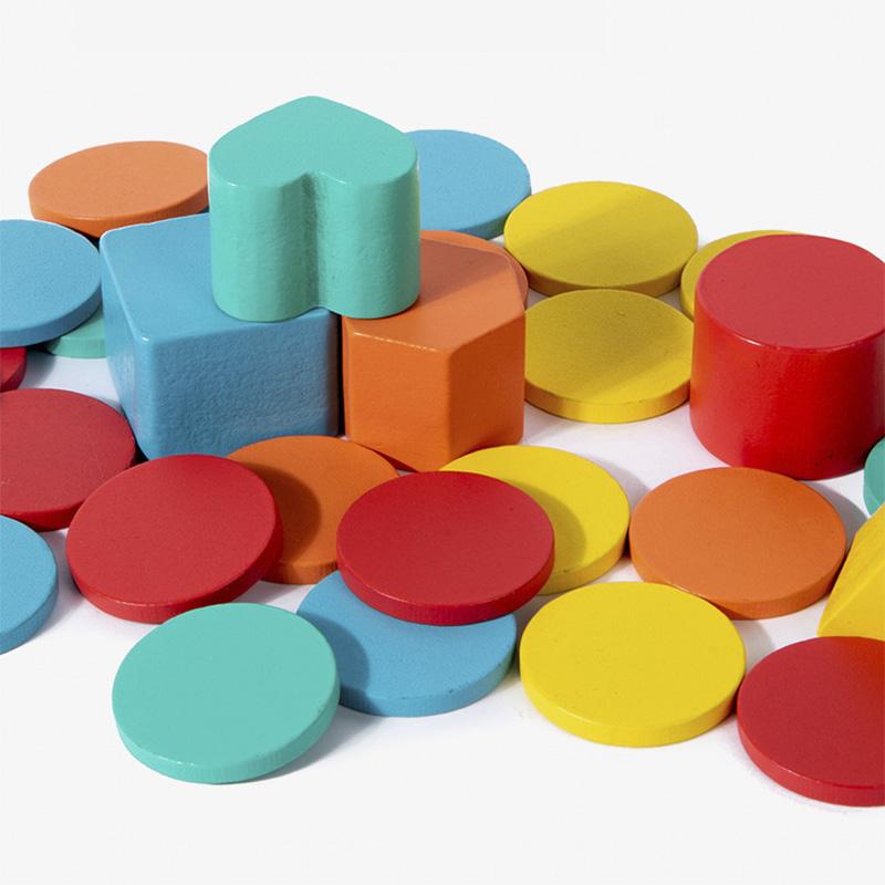 Children's Wooden Color Shape Classification Box Geometric Cognition Training Teaching Aid Table Game Educational Toys For Kids