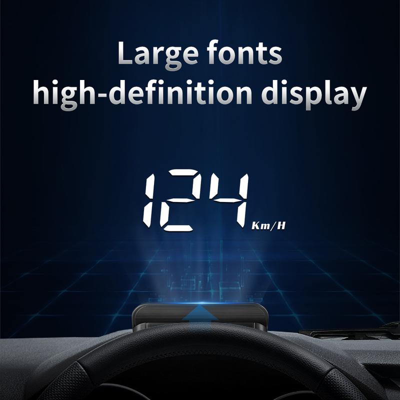 M3 HUD OBD2 Display On-board Computer Car Head-up Sisplay Windshield Big Font Projection Speedometer Temp Voltage Alarm
