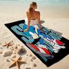 1Pc Sonic Hedgehog Artwork Beach Towel, Quick Dry, Multi-Use for Beach Pool Gym Yoga Home Travel, Christmas, Halloween, Xmas Gift M929340