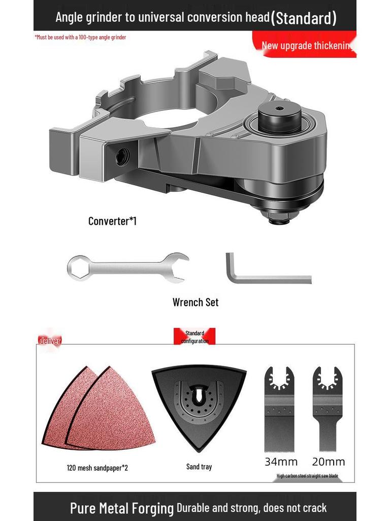 Universal Angle Grinder Adapter for Woodworking and Grooving
