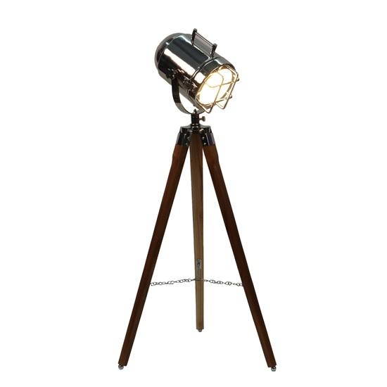 93.98 Cm Wooden Tripod Spotlight Industrial Nautical Searchlight for Home, Office, Livingroom, Bedroom, Diningroom Decor