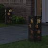 Solar LED Path Light 2 Pcs Black Cold Rolled Steel