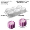 6-Cavity Flower & Heart Silicone Mousse Mold for Chocolate and Cakes