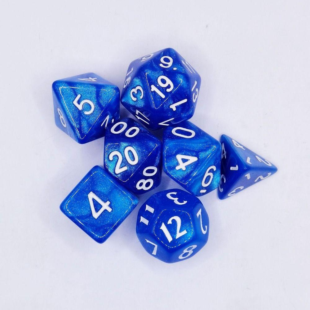 7Pcs/set 7-Die DND Dice Multifacetado Jogo de Mesa D4 D6 D8 D10 D12 D20 Jogo de Dados Jogo de Festa Acrílico Poliédrico Dados TRPG DND