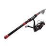 Lure Rod Set Carbon Telescopic Light Weight Sturdy Portable Fishing Pole Kit with Fishing Reels Fish Bait