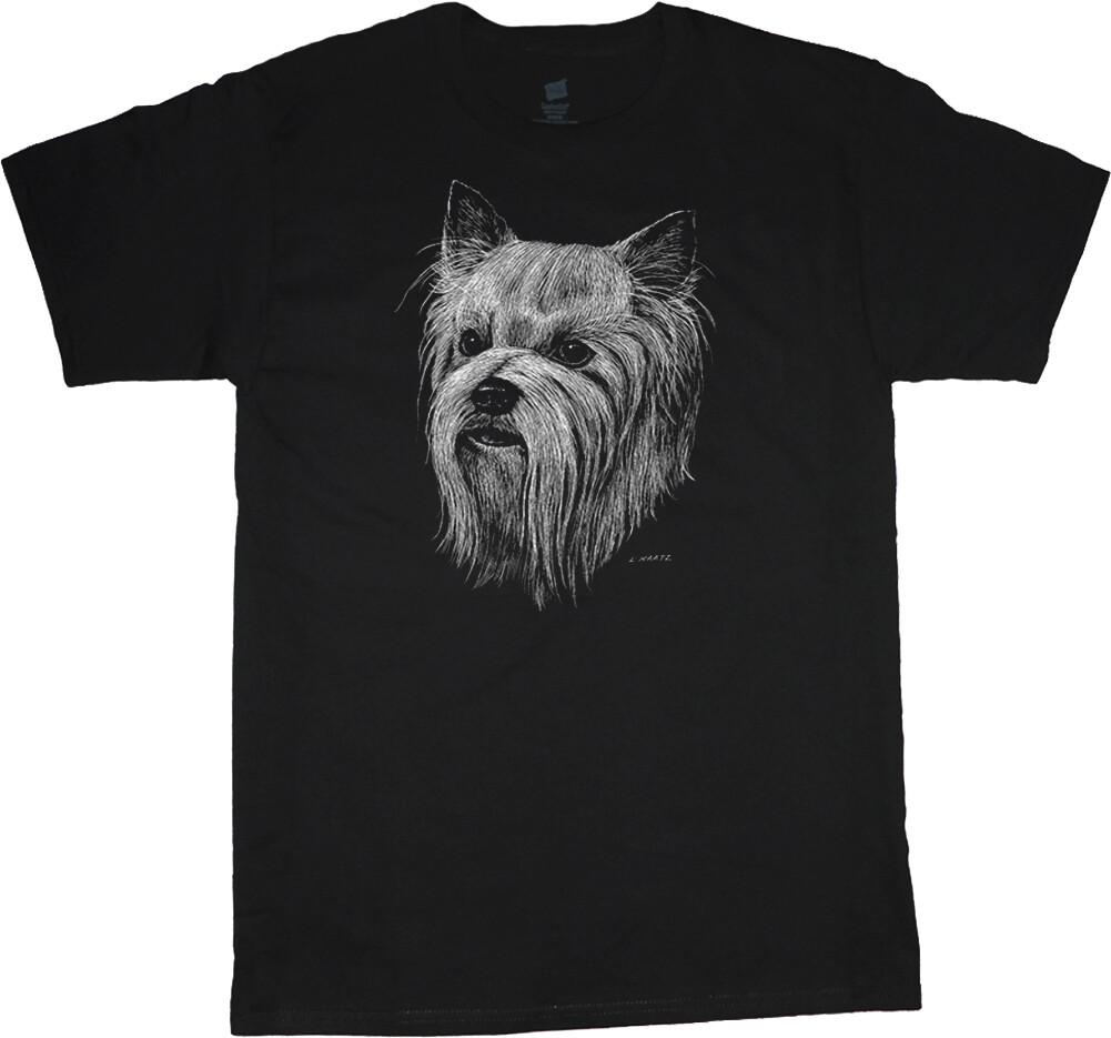 Yorkshire Terrier T-shirt Dog Breed Yorkie Face Tee Mens Dog Person Gift XL