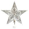 Multicolor 3D Hollowed-Out Star Christmas Tree Topper - Plastic Ornament