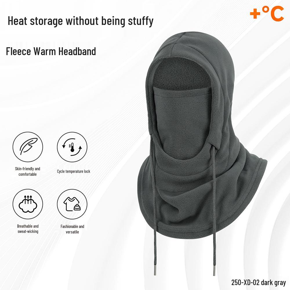 Warm Cycling and Skiing Headgear: Cold-Proof Snood with Neck and Face Protection