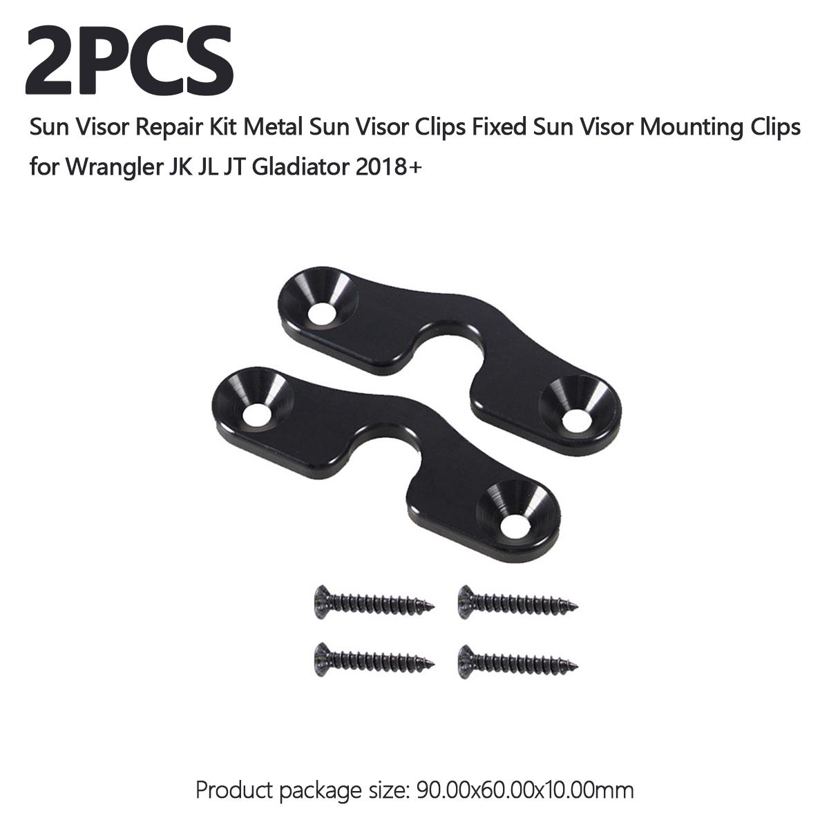 2/4/10 шт. Ремонтный комплект солнцезащитного козырька Металлические зажимы для солнцезащитного козырька Фиксирующие зажимы для крепления солнцезащитного козырька для Wrangler JK JL JT Gladiator 2018+
