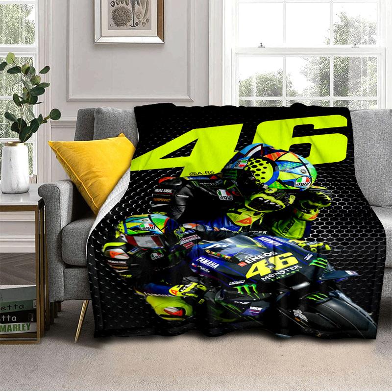 Rider Speeding Through Neon Light Blanket Suitable for Sofas, Beds, Offices, And Camping - Perfect Gift for Halloween Christmas