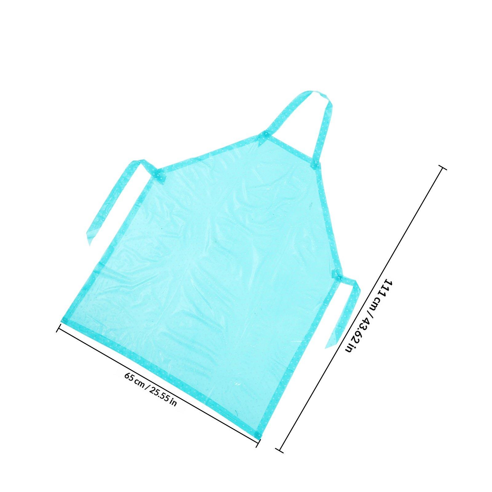 1Pcs Transparent Waterproof Oilproof Apron Plastic Sleeveless Cooking Apron Kitchen Restaurant Factory Protection зелёный