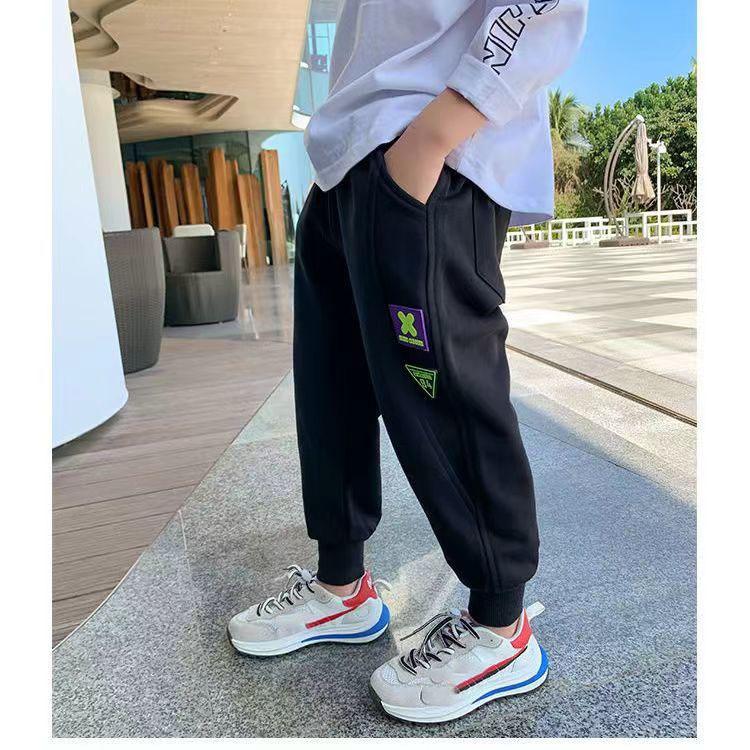 

Весенне-осенние детские повседневные спортивные брюки для мальчиков, тонкие флисовые брюки-джоггеры для детей, свободные спортивные штаны, одежда для подростков 160