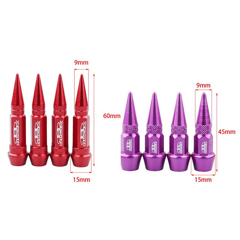 45/60Mm Spiked Valve Caps, Aluminum Dustproof & Waterproof Tire Valve Stem Caps, Suitable For Cars, Trucks And Motorcycles