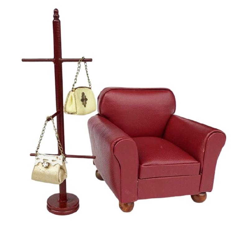 Realistic Miniature Hanger Coat Organizer For Craft Model Project 1/12 Scale Doll House Furniture Scene Landscape Kits