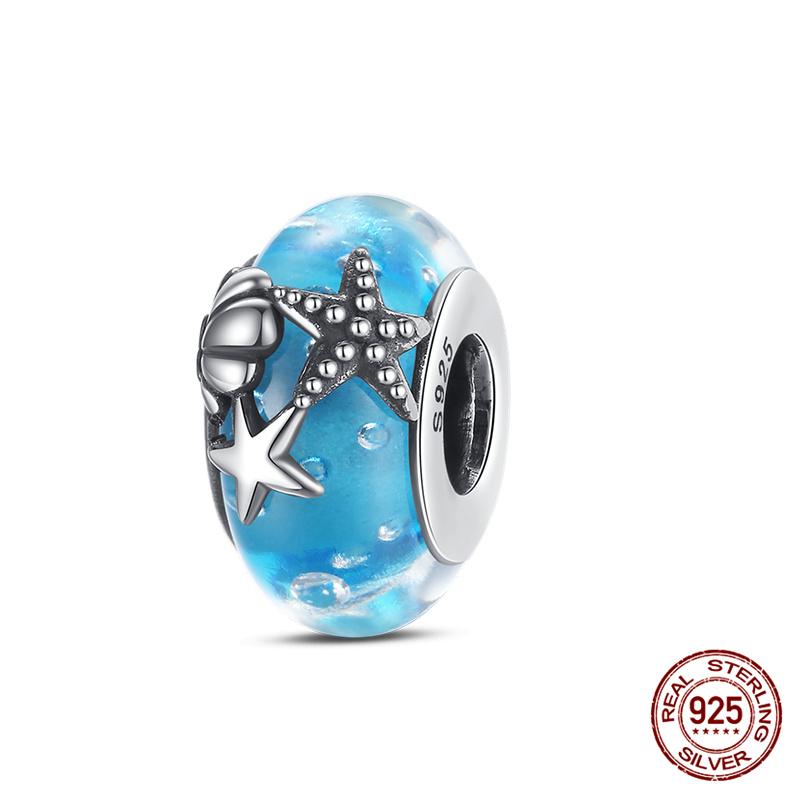 Charm Copper Marine Life Starfish Turtle Charm Bead Fits Women 3Mm Original Bracelet Necklace Diy Fine Jewelry Gift