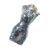 62KD Silver Discos Mirrored Female Body Statue Ornament for Wedding Party Decoration