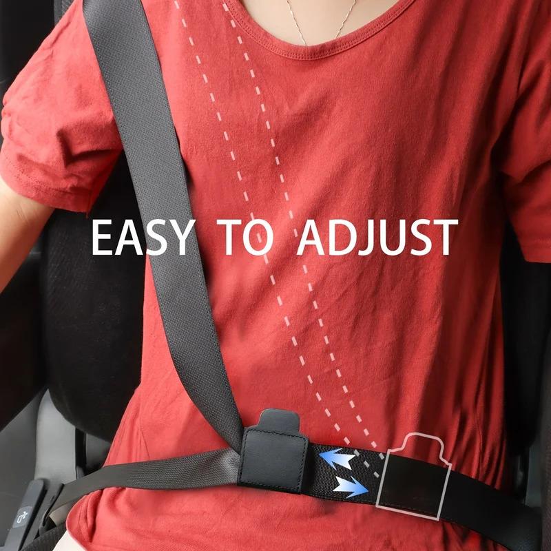 Car Seat Belt Adjuster PU Leather Seat Belt Limiter Fixed Clip Anti-stretching Neck Belly Child Protection Car-Styling
