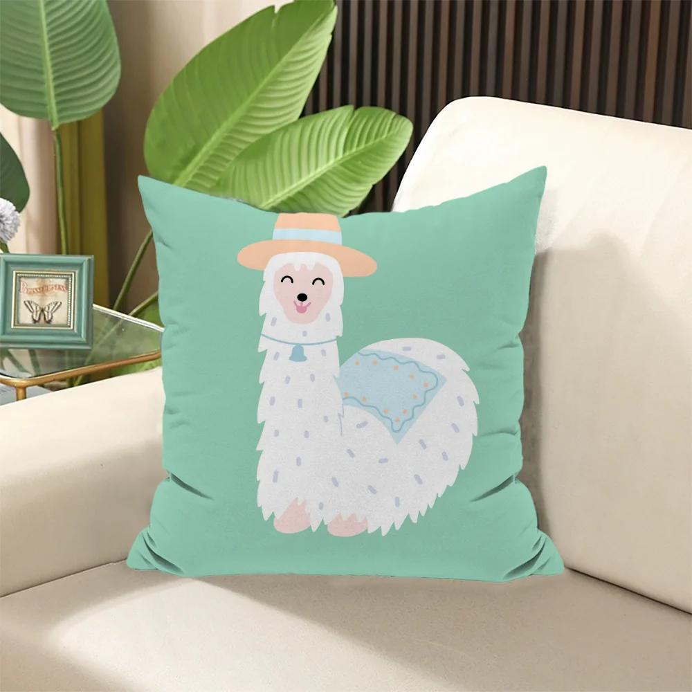 Alpaka Kissenbezug Kissenbezüge  ×  Gefüllte Kissen Dekokissen für Sofa Bezüge × Elegantes Zimmer Schlafen Heimtextilien