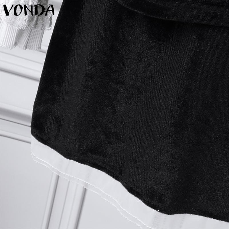 VONDA Women Summer Lace Off Shoulder Top Short Skirt Sets