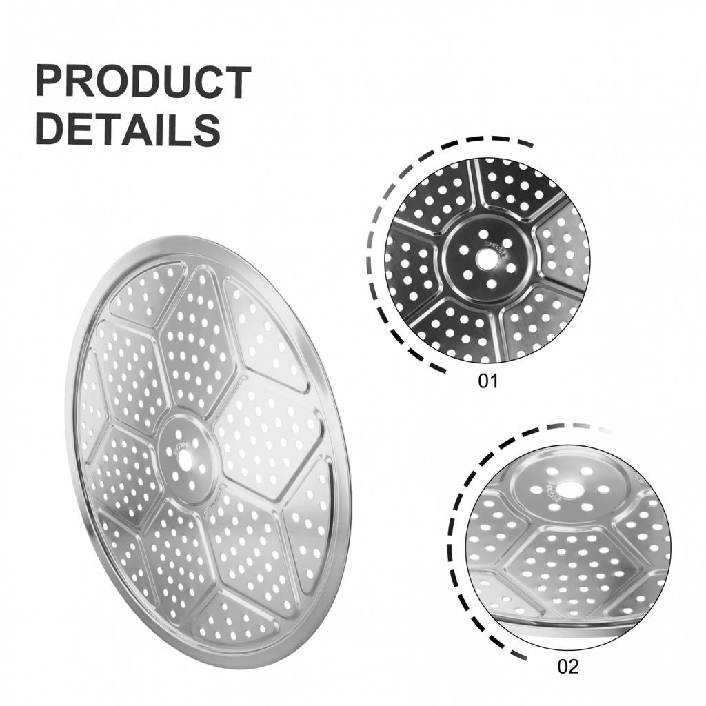 Steamer Tray Steaming Plate 15-39cm 1pc 304 Stainless Steel