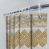 Gold Marble Shower Curtain Extra Long Printed Bath Decor With Hooks Perfect For Modern Bathroom Interior Design Size: 72 X 84 In